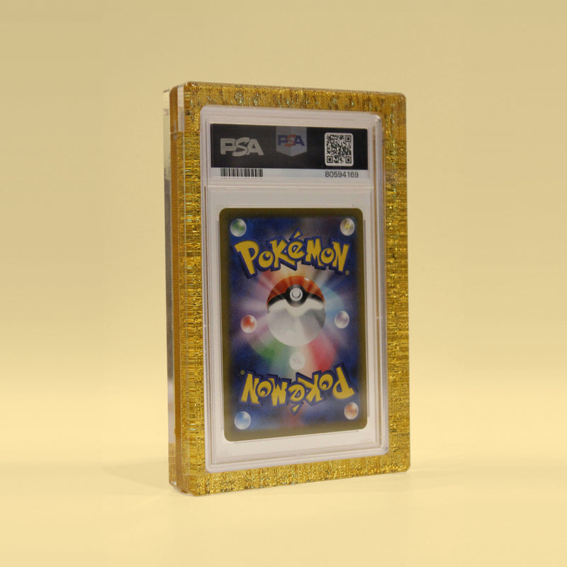 Royal Gold Card Guard from behind on a gold background, PSA label and cert number visible